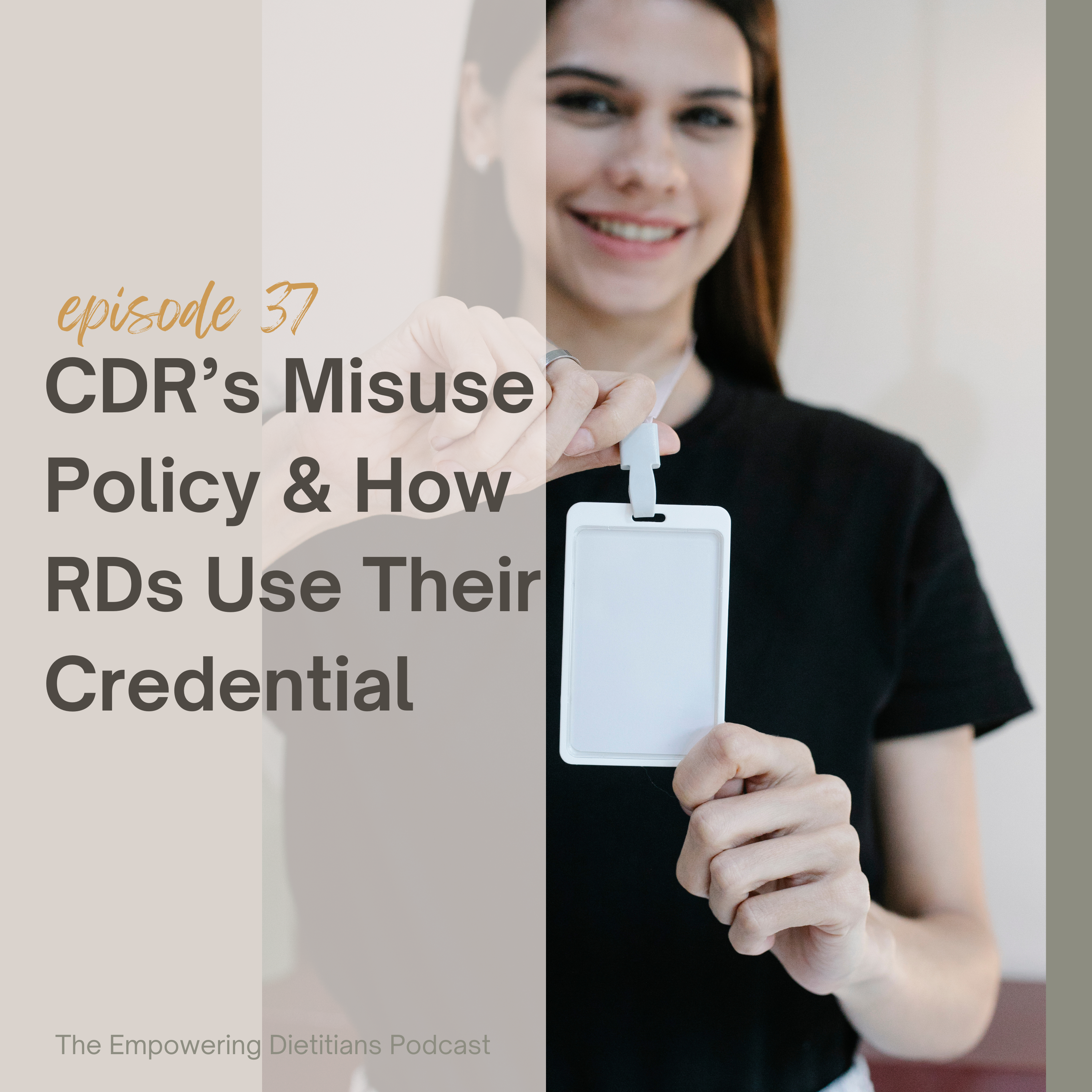 cdr's misuse policy & how rds use their credential