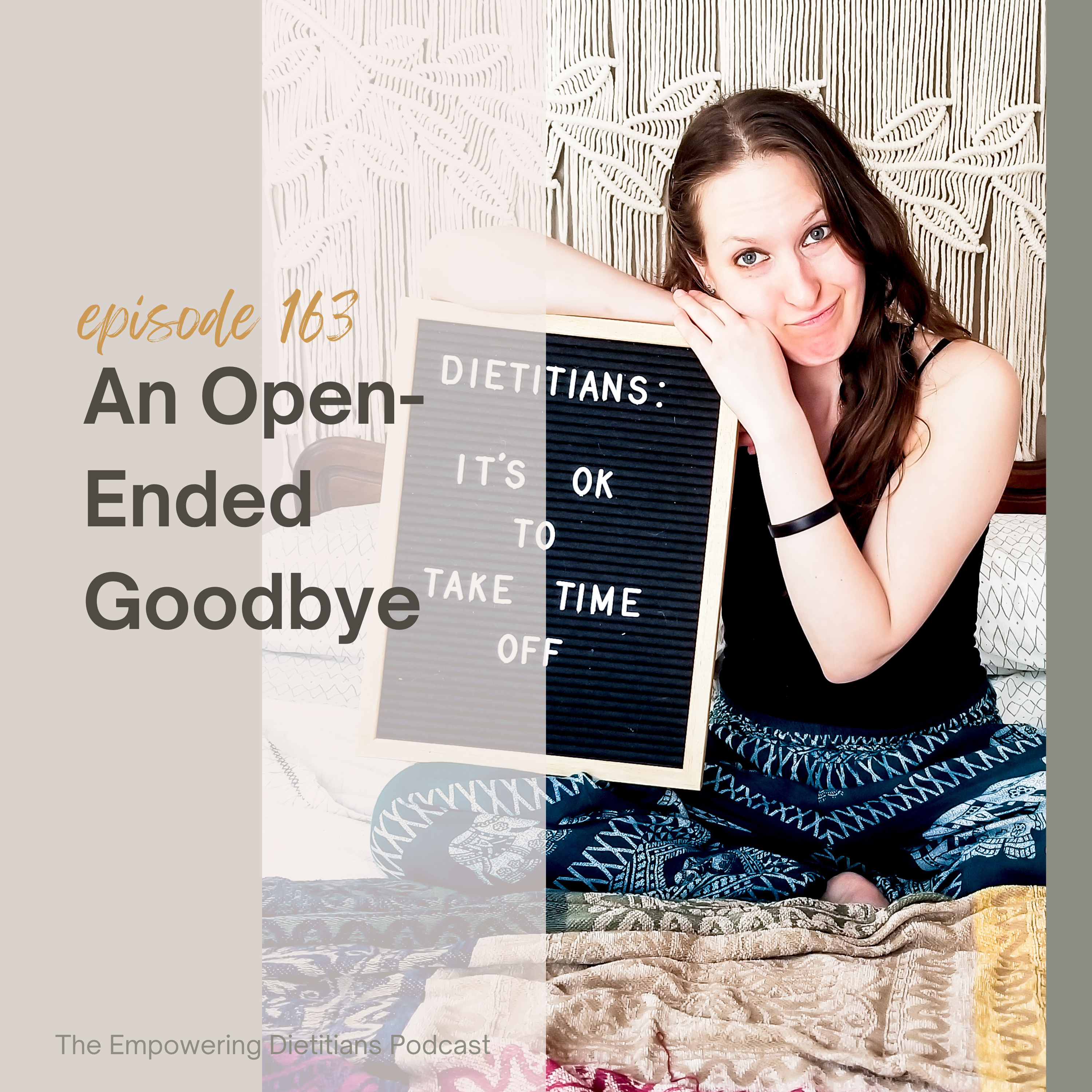 an open-ended goodbye